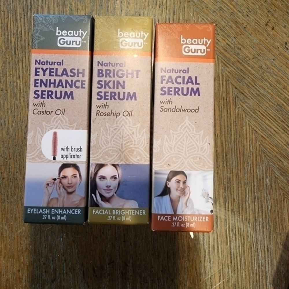 Beauty Guru Facial Bundle Eyelash‎ Serum, Bright Skin Serum, Facial Serum